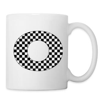 Optical Check Design - Number Zero - Mug - white - Right