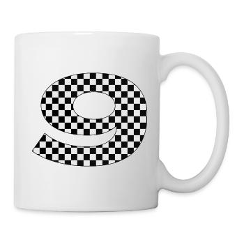 Checkered Number 9 Design - Mug - white - Right