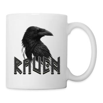 Dark Raven with Runic Lettering - Mug - white - Right
