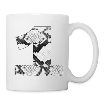 Schlangenleder Muster Zal 1 - Tasse - Weiß - Rechts