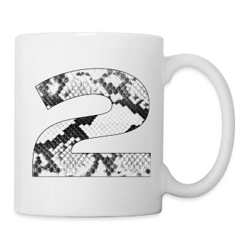 Snake Pattern Number 2 Black and White - Mug - white - Right