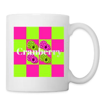 Beere & Farbenspiel Funkelndes Muster - Tasse - Weiß - Rechts