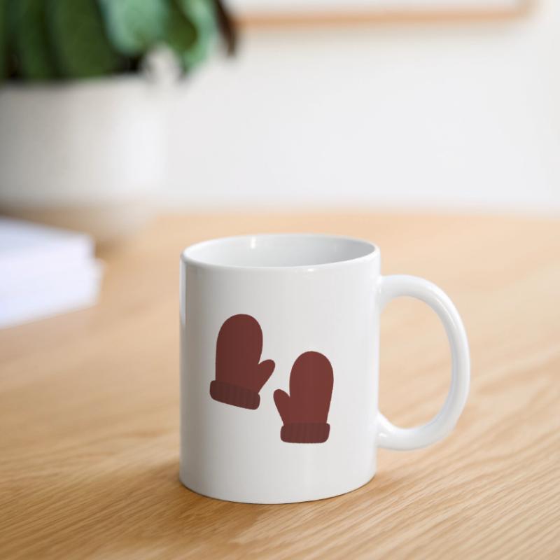 Illustration de mitaines d’hiver confortables Mug blanc