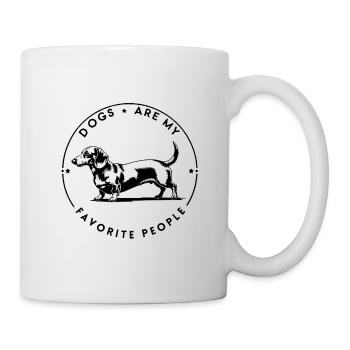 Les chiens sont mes personnes préférées - Drôle de chien teckel - Mug blanc - blanc - Droite