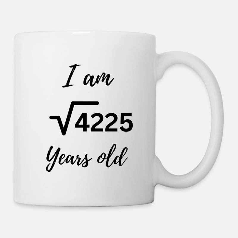 √4225 – Mathematisch 65 werden! - Tasse - Weiß