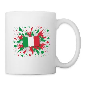 Italienische Flagge Kunstdruck - Tasse - Weiß - Rechts