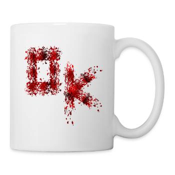 Blutige OK Typografie Zustimmung Halloween Kostüm - Tasse - Weiß - Rechts