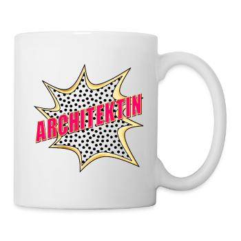 BAULEITUNG ARCHITEKTIN POP-ART - Tasse - Weiß - Rechts