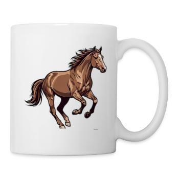 Eleganter Galoppender Wildpferd - Tasse - Weiß - Rechts
