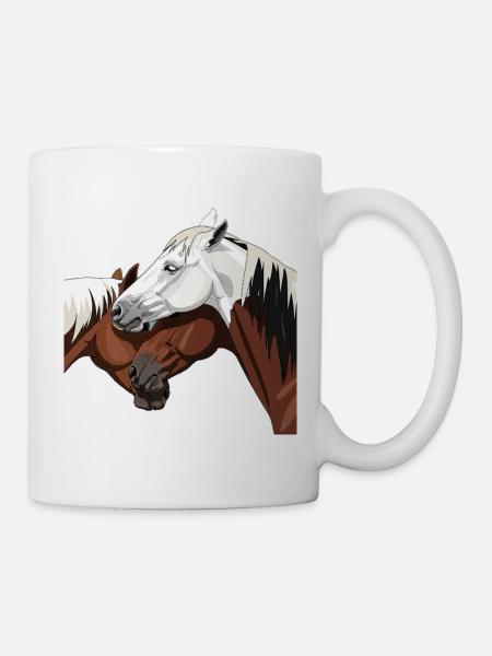 Elegante Pferdeimpression - Tasse - Weiß
