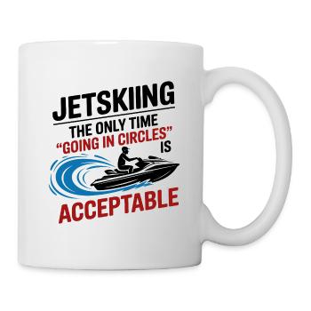 Funny Jetski Going in Circles Quote  - Mug - white - Right
