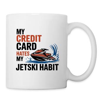 Humor Jetski Rider Ocean Addiction - Tasse - Weiß - Rechts