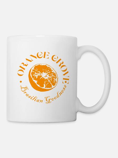 Orange Grove Zitrus-Emblem - Tasse - Weiß