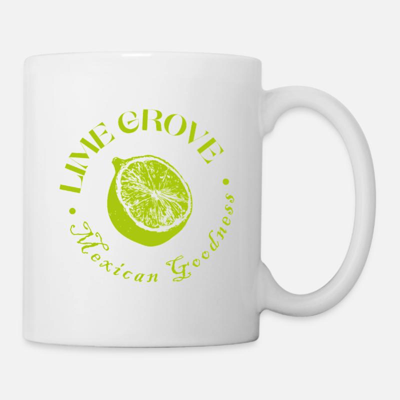 Citron vert et citron design botanique - Mug blanc - blanc