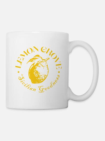 Zitronenanbauer-Abzeichen-Design - Tasse - Weiß