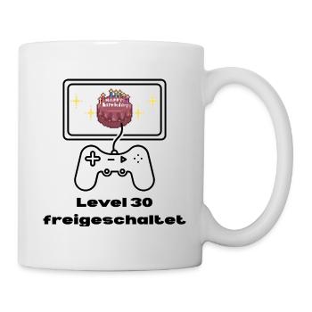 Level 30 freigeschaltet Design für Geburtstagskind - Tasse - Weiß - Rechts