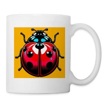 Marienkäfer - Tasse - Weiß - Rechts