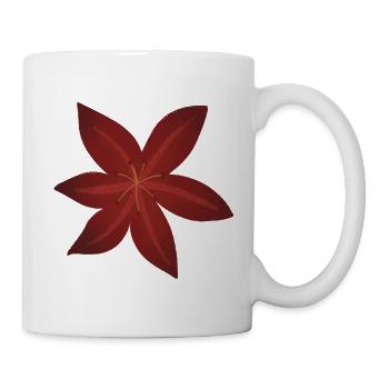 Elegant Red Lily Blossom Design - Mug - white - Right
