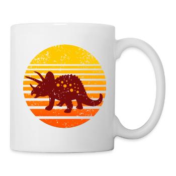 Motif de coucher de soleil de dinosaure - Mug blanc - blanc - Droite