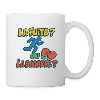 Flucht oder Kampf - Tasse - Weiß - Rechts