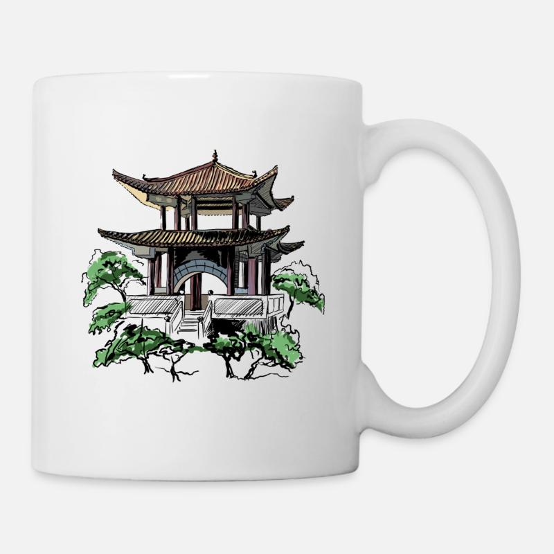 Pagode - Tasse - Weiß
