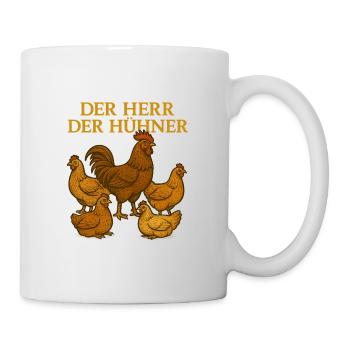 Der Herr Der Hühner Illustration - Tasse - Weiß - Rechts