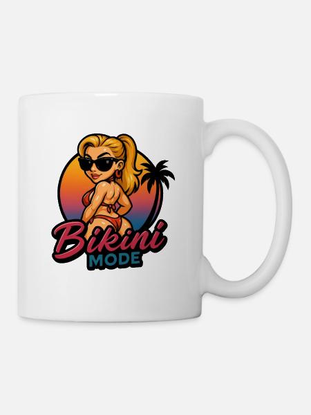 Mode Bikini - Tasse - Weiß