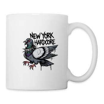 New York Hardcore Pigeon Design - Tasse - Weiß - Rechts