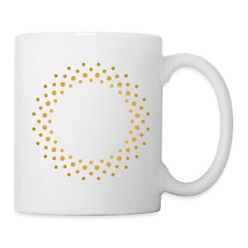 Ring-shaped, golden dot pattern - Mug - white - Right