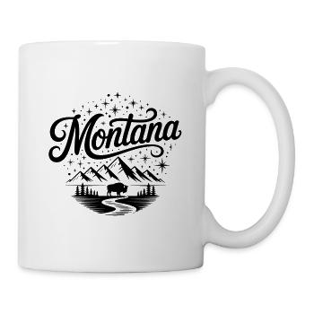 Montana - Souvenir USA State Design - Mug blanc - blanc - Droite