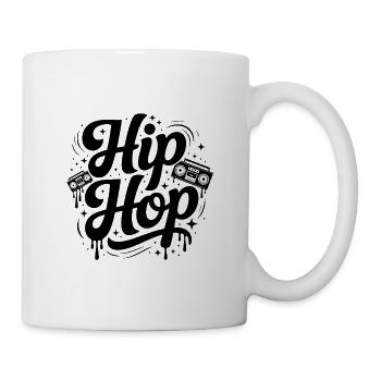 Hip Hop - Coole Musik Logo - Tasse - Weiß - Rechts