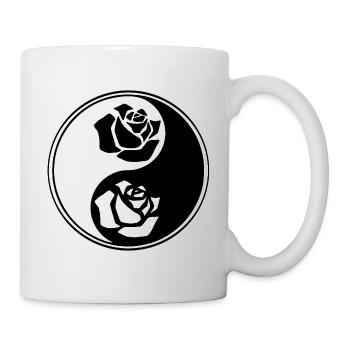 yin yang flower - Mug - white - Right