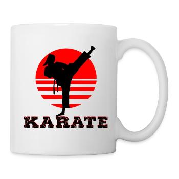 Karate - Tasse - Weiß - Rechts