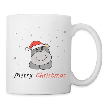 Hippo Christmas Snow Winter Animals Hippos - Mug - white - Right