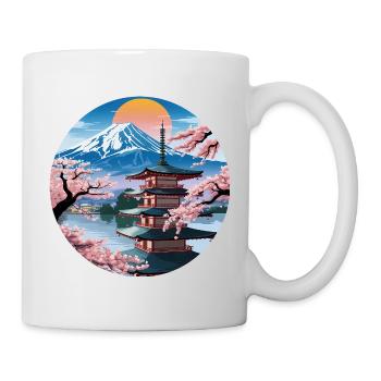 Serene Japanese Mountain Landscape - Mug - white - Right