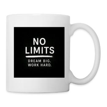 Dream Big Work Hard – Chemise de motivation - Mug blanc - blanc - Droite