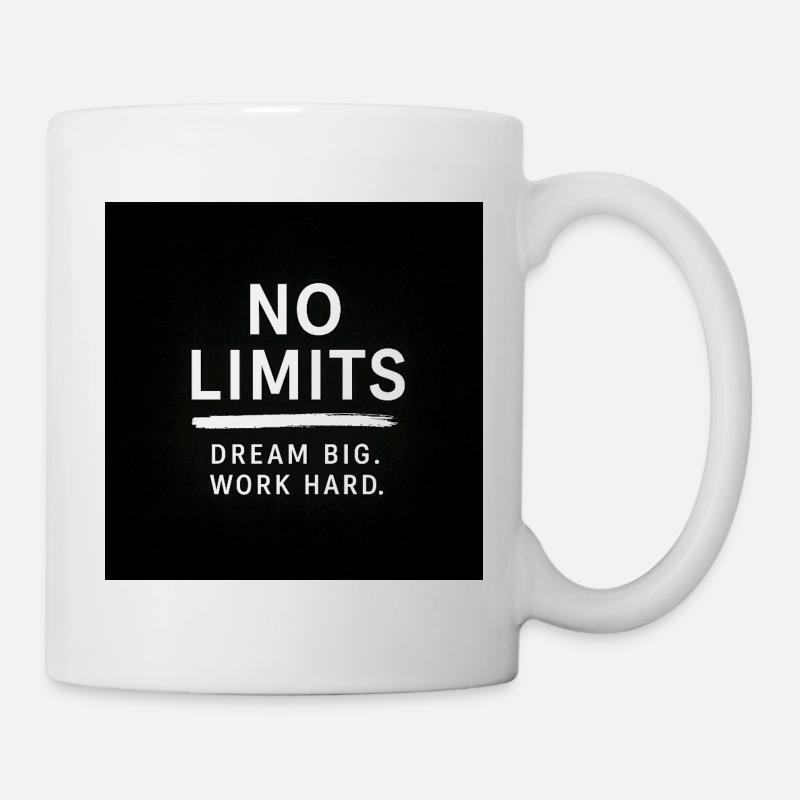 Dream Big Work Hard – Motivational Shirt - Mug - white