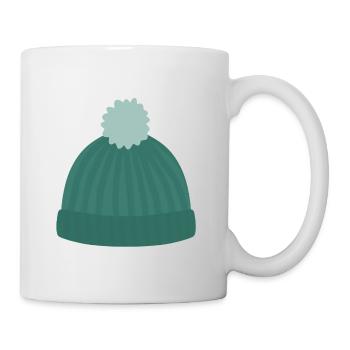 Knit Beanie with Pom Pom - Mug - white - Right