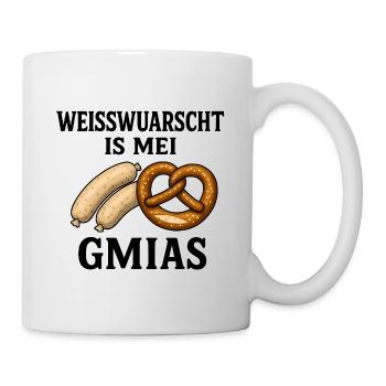 Weisswuarscht is mei Gmias - Mug - white - Right