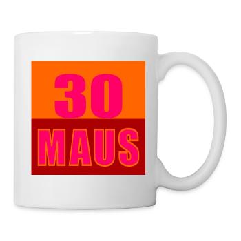 30. Geburtstag Maus - Tasse - Weiß - Rechts