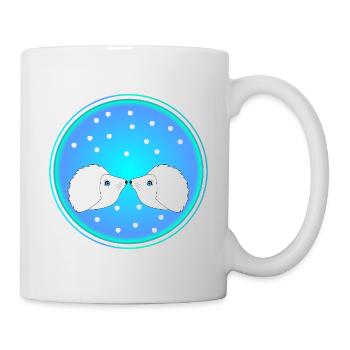 Hedgehog Couple Winter Snow - Mug - white - Right