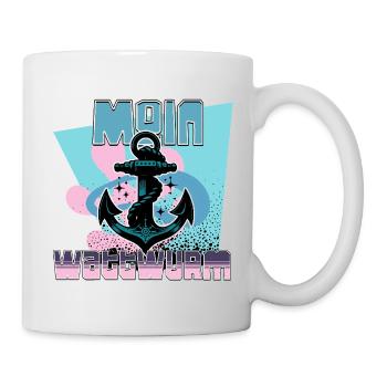 Maritime Anker mit Tau Design - Tasse - Weiß - Rechts