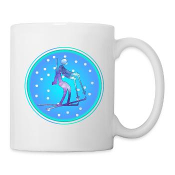 Biathlon Winter Snow - Mug - white - Right