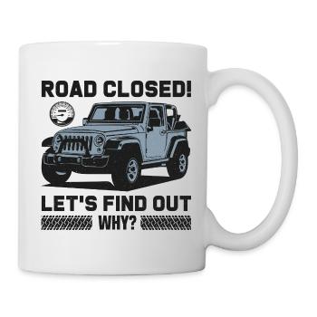Geschlossene Straße Jeep Design - Tasse - Weiß - Rechts