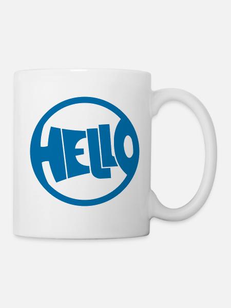 Hello - Tasse - Weiß