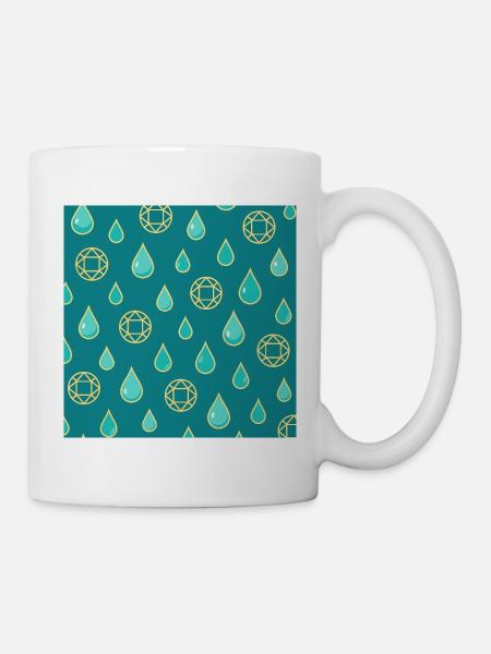Bijou waterproof – motif goutte et diamant - Mug blanc - blanc