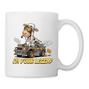 Mouton voiture de course conception personnalisée - Mug blanc - blanc - Droite