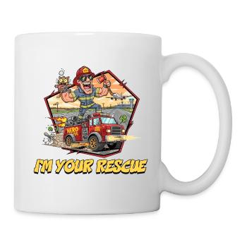 Rescue Firefighter Abenteuer-Design - Tasse - Weiß - Rechts