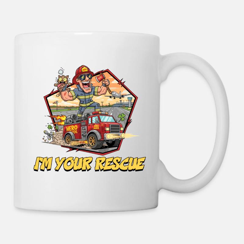 Rescue Firefighter Adventure Design - Mug - white