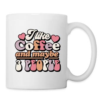 Café et design humoristique pour trois personnes - Mug blanc - blanc - Droite